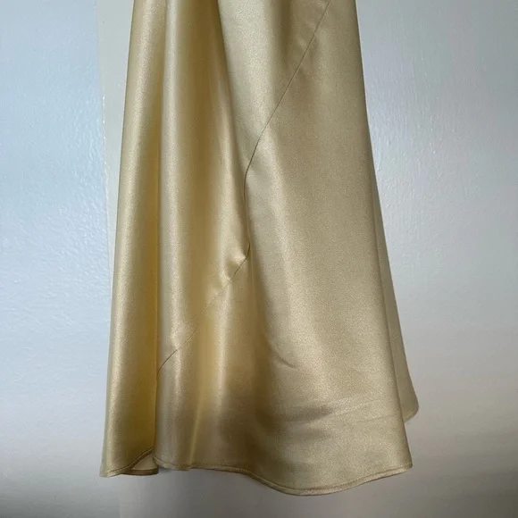 Reformation Silk Casette Midi Dress in Pale Yellow- Size 4 - Picture 9 of 12